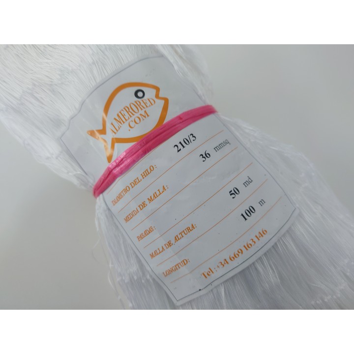 Netz 210/3 x 36 mm x 50 m x 100 m. Weiß