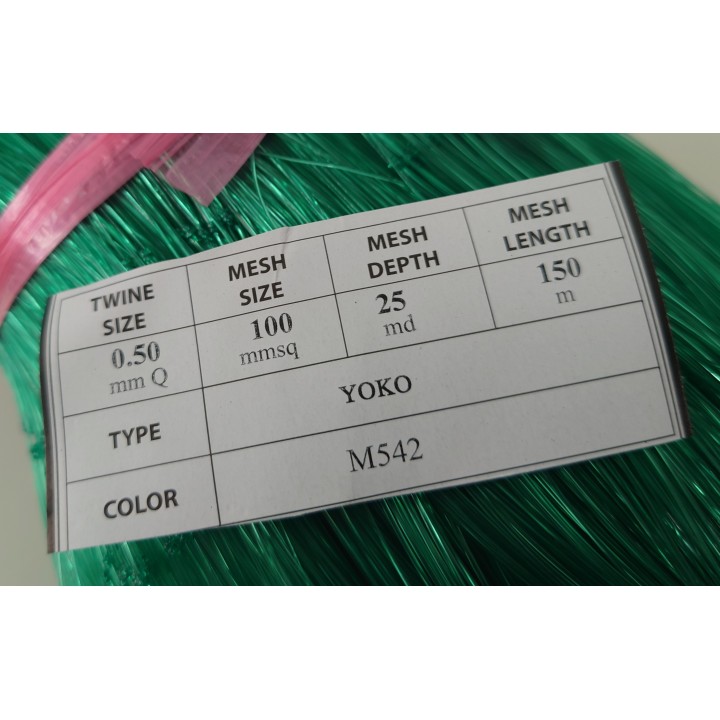 Filet 0.50mm x 100mm x 25md x 150mts Vert