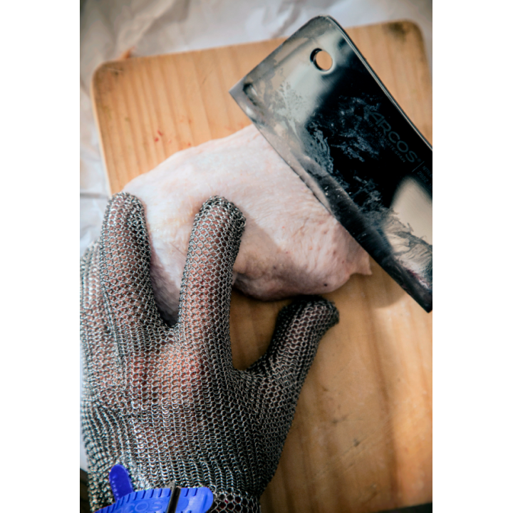 GUANTE DE PROTECCIÓN INOX COLOR AZUL TALLA 4-L