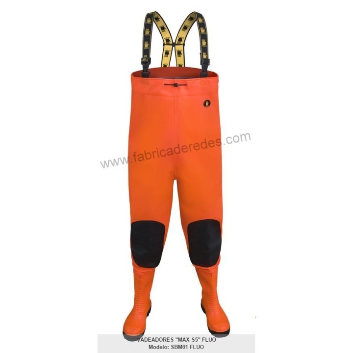 Cuissarde imperméable orange fluo MAX S5