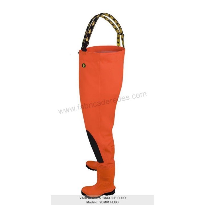 Cuissarde imperméable orange fluo MAX S5