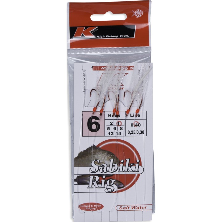SABIKI RIG SQ 6047 RED KALI 6 ANZUELOS
