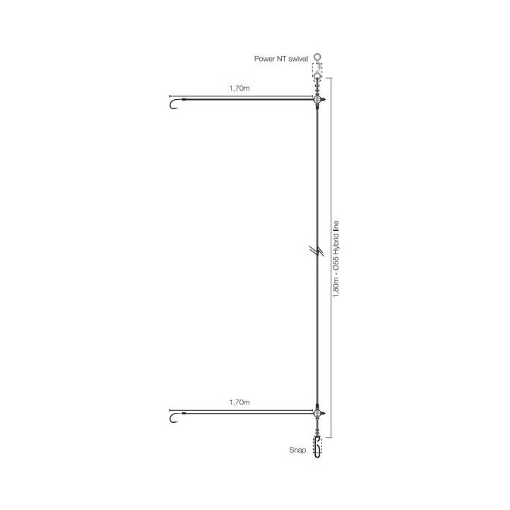 BAJO LONG FLUOROCARBON (2 hooks)