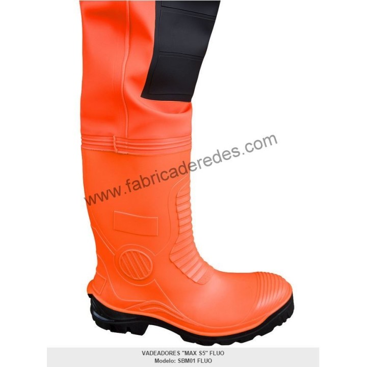 Laranja fluo MAX S5 wader impermeável