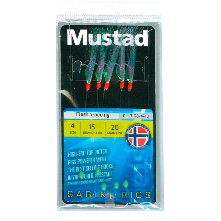 Mustad sabiki FLASH A-BOO RIG (5 hooks)