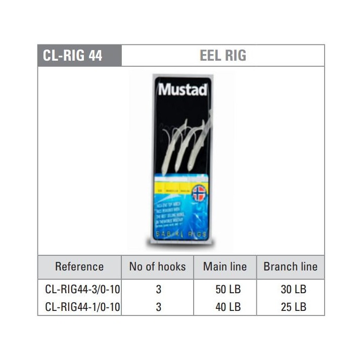 Sailfish Eel rig MUSTAD (3 HOOKS)
