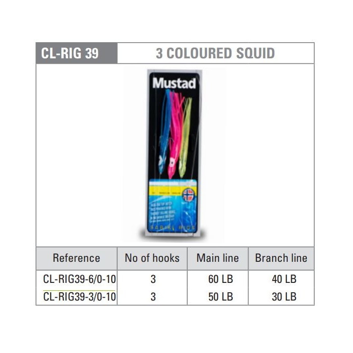 Mustad pulpitos multicolor 3 colores
