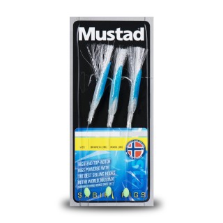 Mustad DAYLIGHT FLUO azul/prata (3 ganchos)