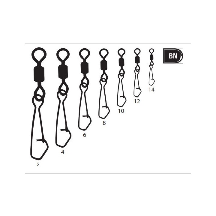 MUSTAD ROLLING MIT KARABINER (10 Stück)