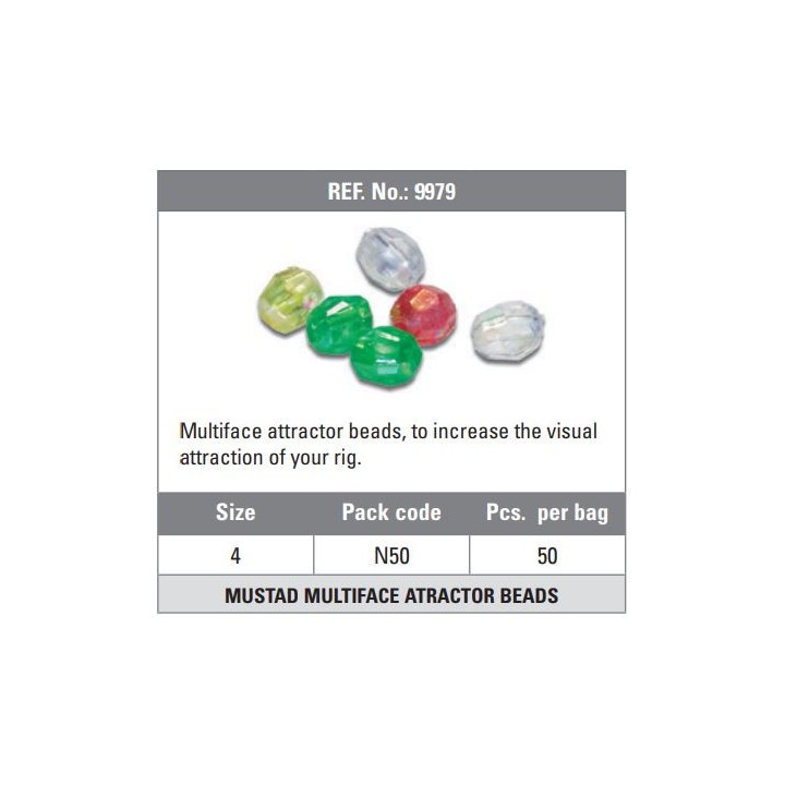 PERLES ATTRACTEURS MULTIFACES MUSTAD