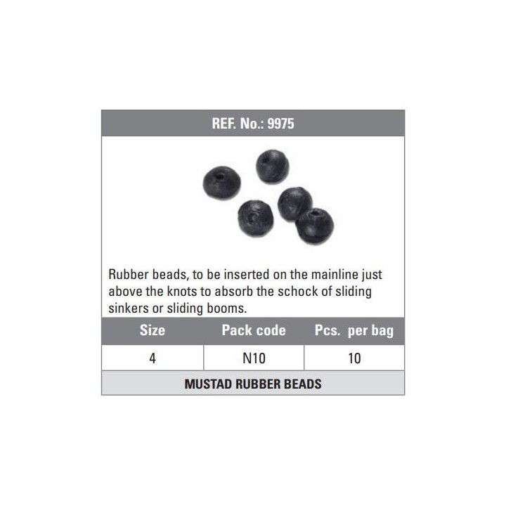 PERLES DE CAOUTCHOUC MUSTAD