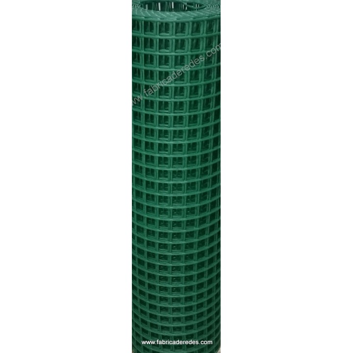 Reinforced plastic mesh used for the assembly of fishing pots.