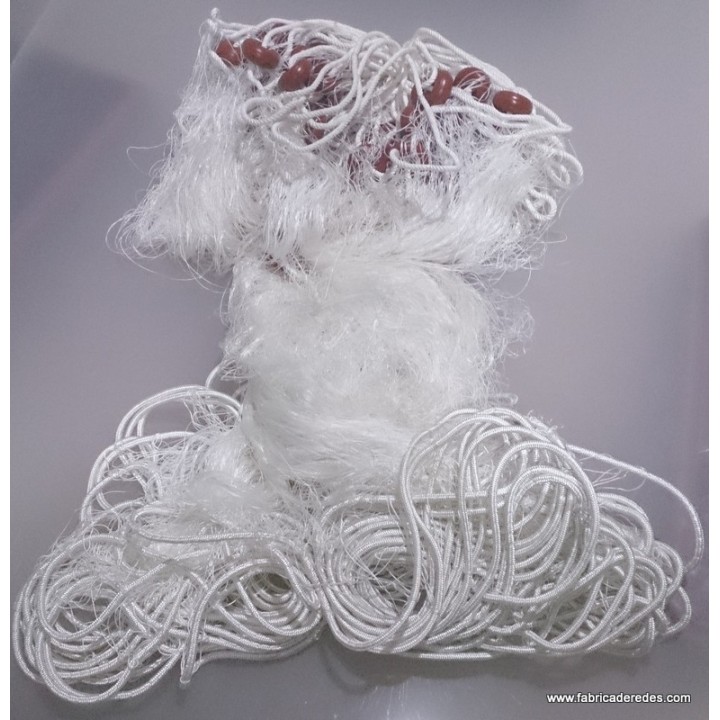 Professional trammel net 210/4 6/20 mesh and rope with lead core.