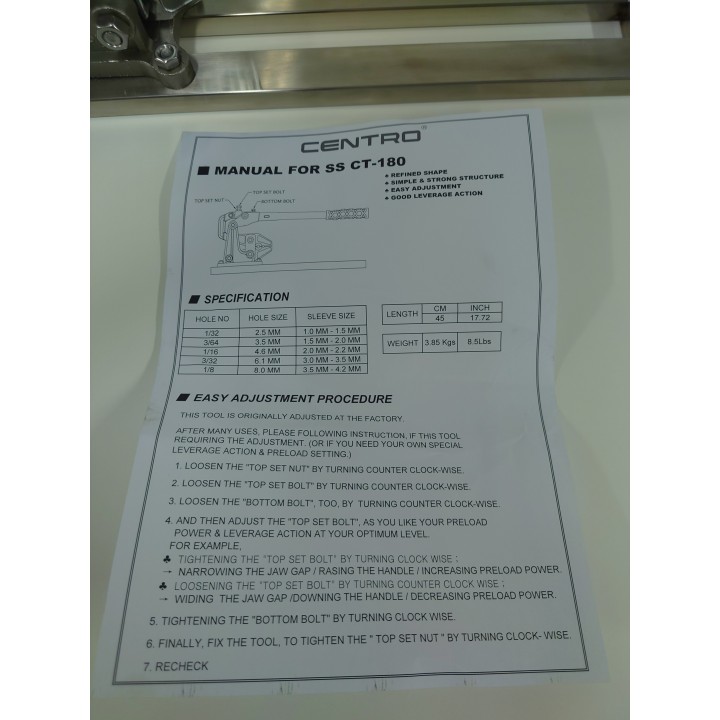 Agrafeuse SS CT-180 INOX