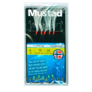 Mustad FEATHER RIG Bajo para curricán y pesca a fondo