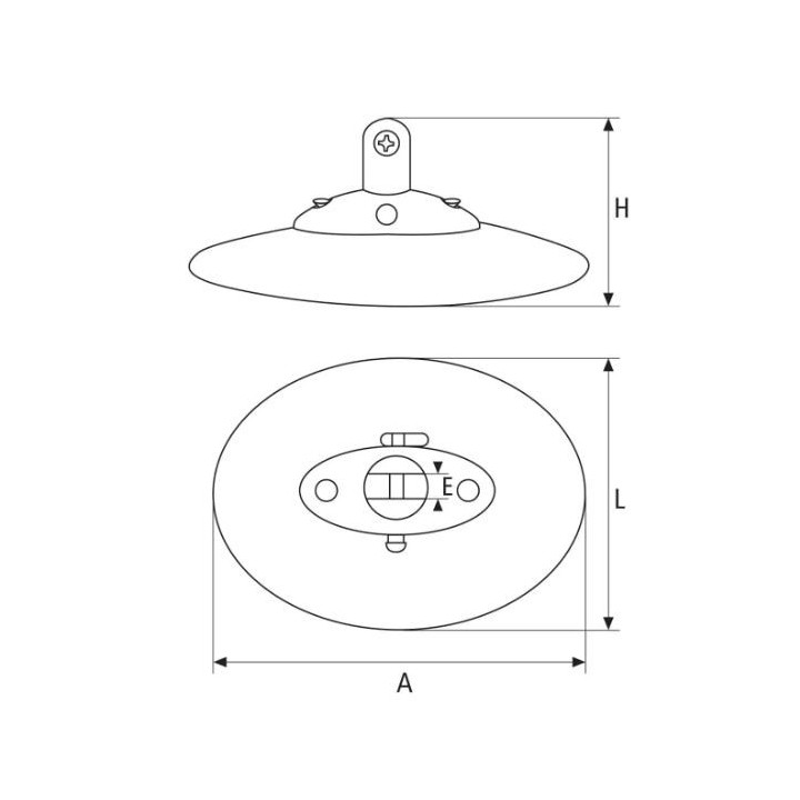 Base bimini ovalada para neumática