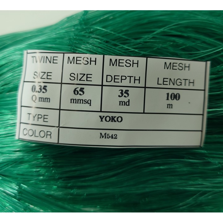 Netz 0,35 mm x 65 mmsq x 35 md x 100 m Grün