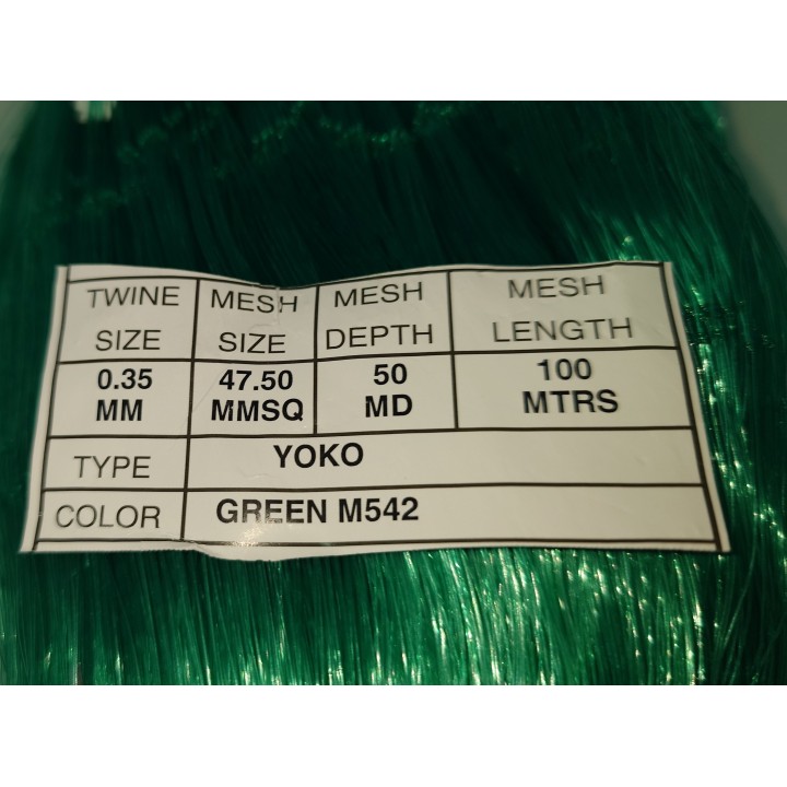 Rede 0,35mm x 47,50mmsq x 50md x 100mts Verde