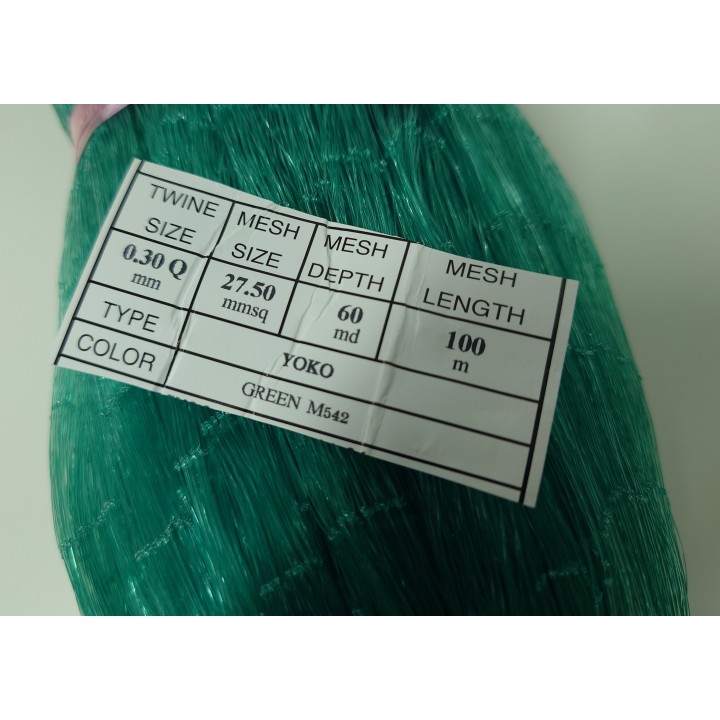 Rete 0,30 mm x 27,50 mmq x 60 md x 100 m Verde