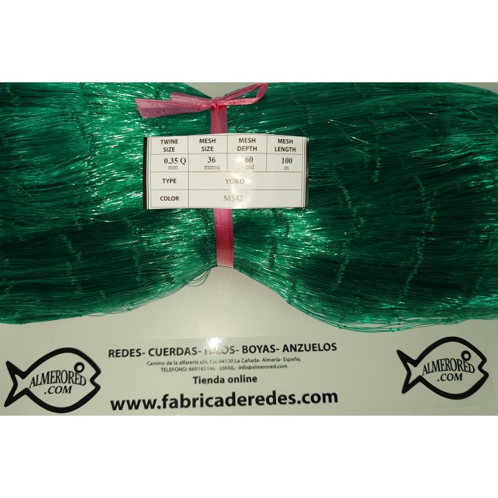 Rete 0,35 mm x 36 mmq x 60 md x 100 m Verde