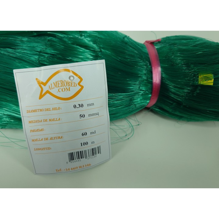 Netz 0,30 mm x 50 mmsq x 60 md x 100 m Grün