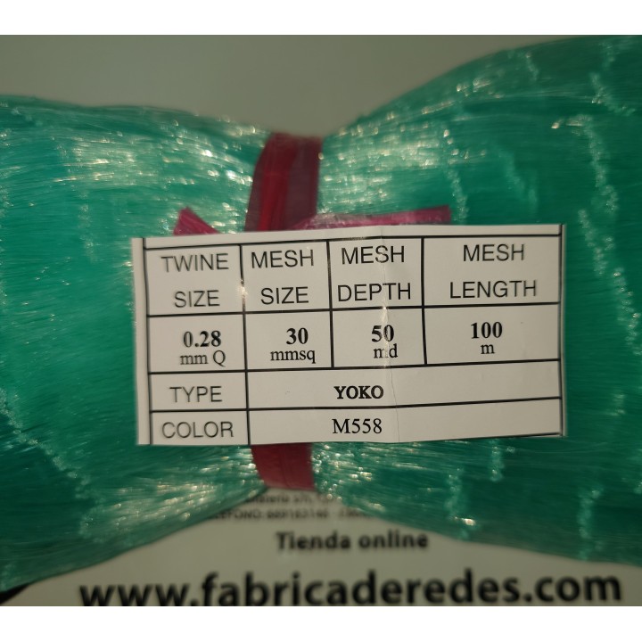 Red 0.28mm x 30mmsq x 50md x 100 mts Verde