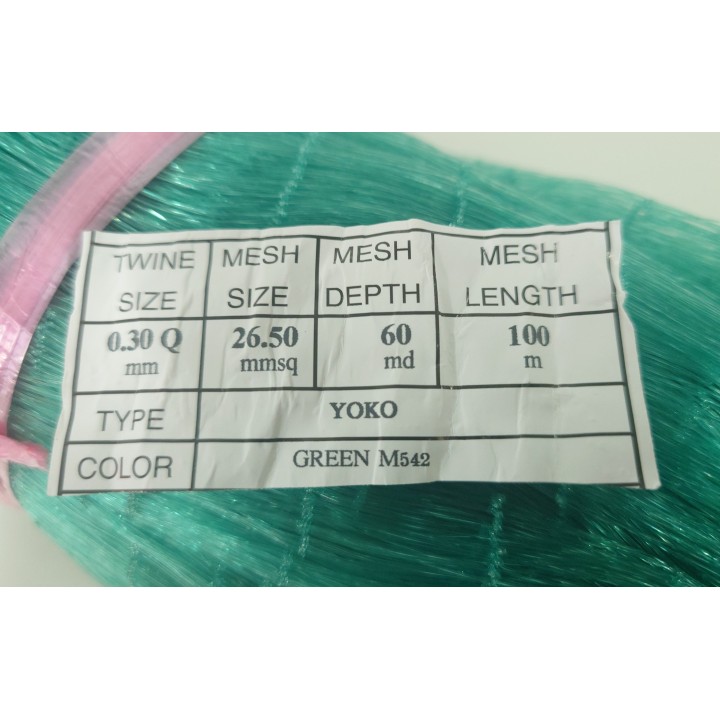 Red 0.30mm x 26.50mmsq x 60md x 100mts Verde