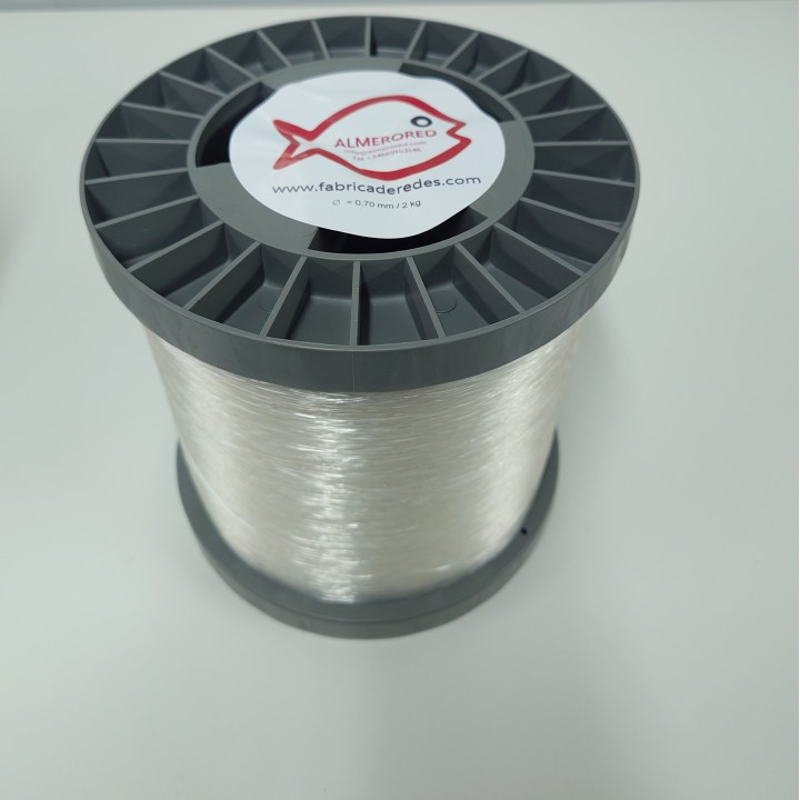 Carrete monofilamento 0.70mm x 4400 mts transparente