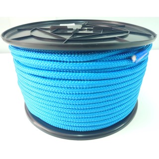 Cuerda de nylon trenzado 10mm x 100 mts azul