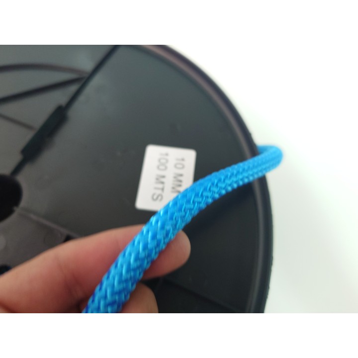 Corda de nylon trançada 10mm x 100 metros azul