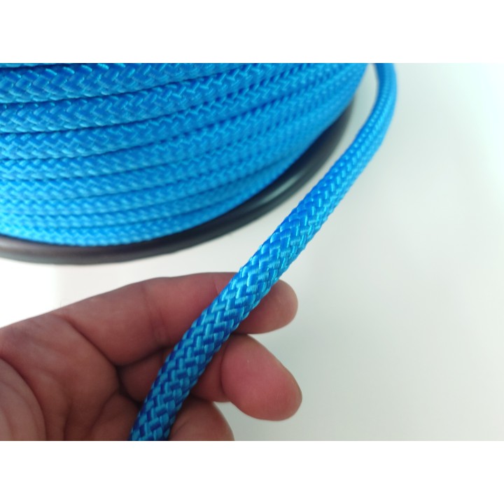 Corde nylon tressée 10mm x 100 mètres bleu