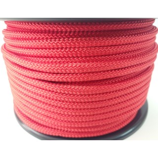 Corde nylon tressée 10mm x 100m rouge