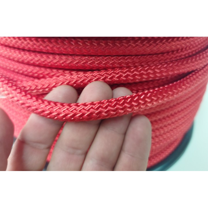 Corda de nylon trançada 10mm x 100m vermelha