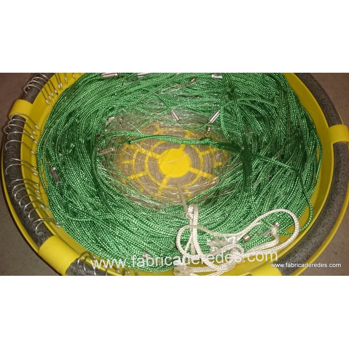 Longline montée avec nylon tressé et 50 crochets