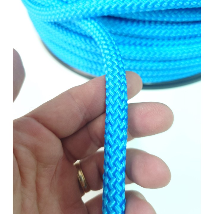 Braided nylon rope 12mm x 100 meters blue