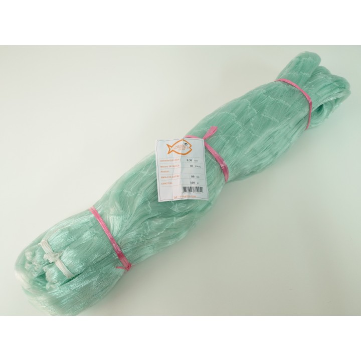 Rede 0,30mm x 40mmsq x 80md x 100m verde