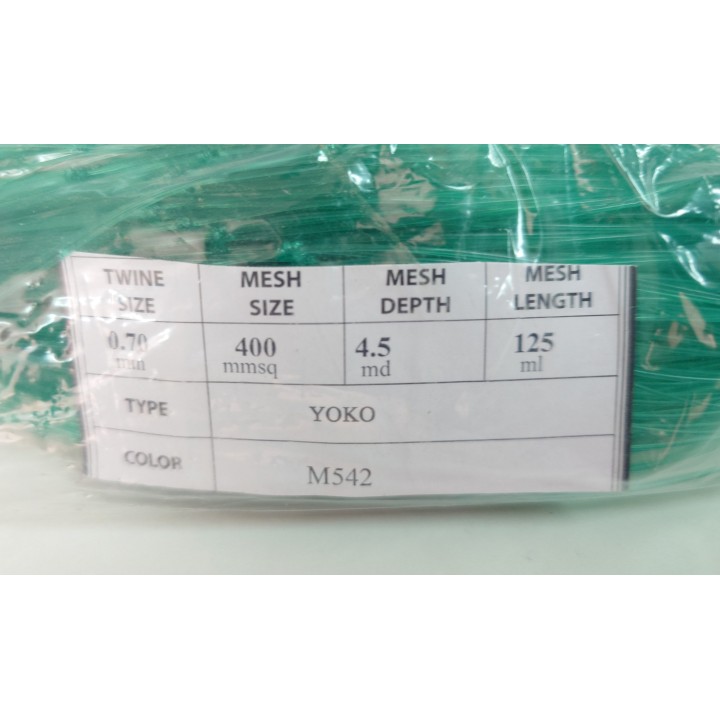 Rete 0,70 mm x 400 mq x 4,5 md x 100 metri verde