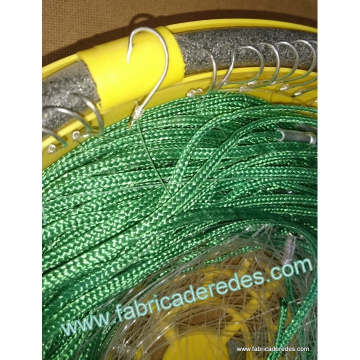 Longline mounted with braided nylon and 50 hooks