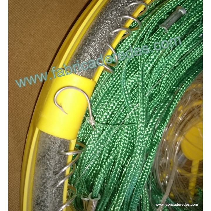 Langleine mit geflochtenem Nylon und 50 Haken montiert