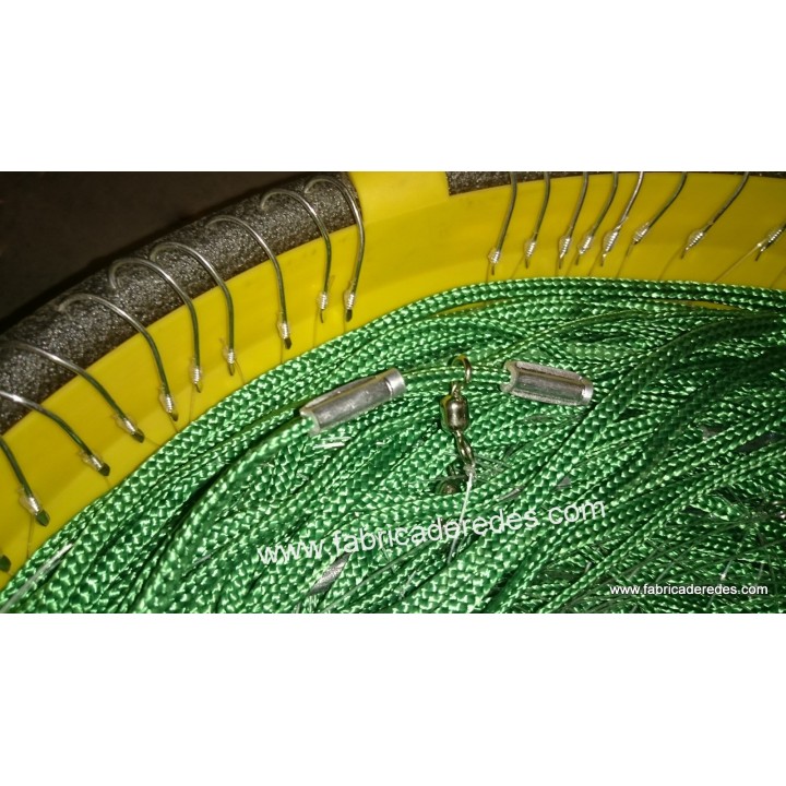 ESPINHEL montado com nylon trançado e 50 ganchos