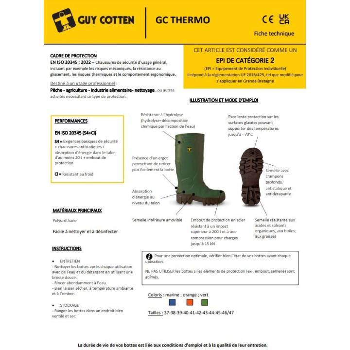 BOTAS GC THERMO - NARANJA (S4+CI)