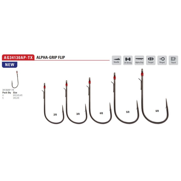 Mustad anzuelo Alpha-Grip Flipping