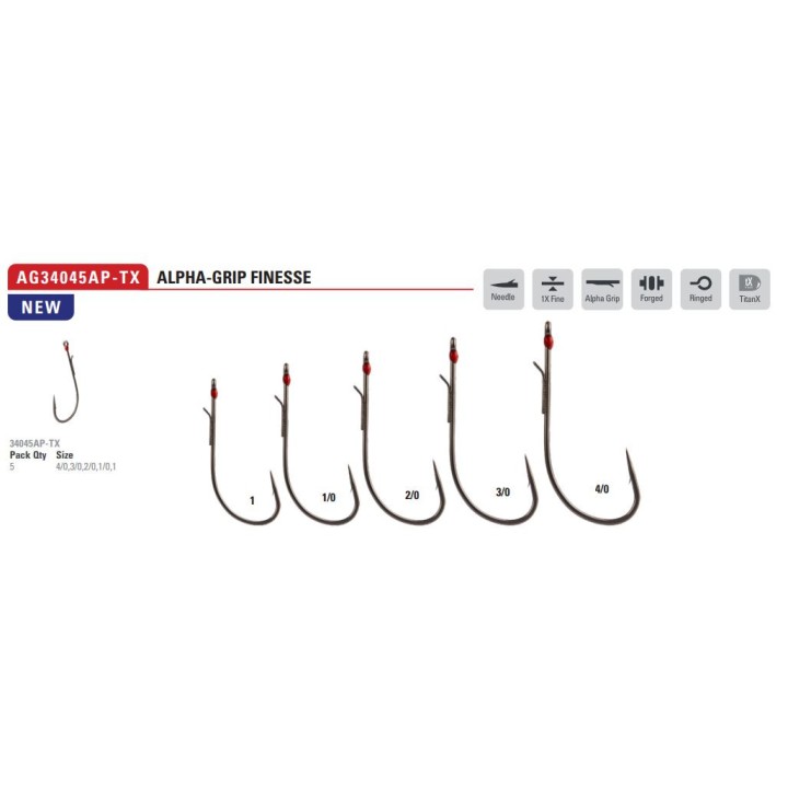 Mustad Alpha-Grip Finesse-Haken