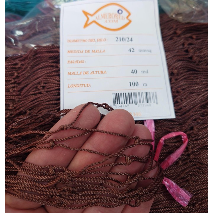 Net 210/24 X 42MMSQ X 40MD X 100MTS brown