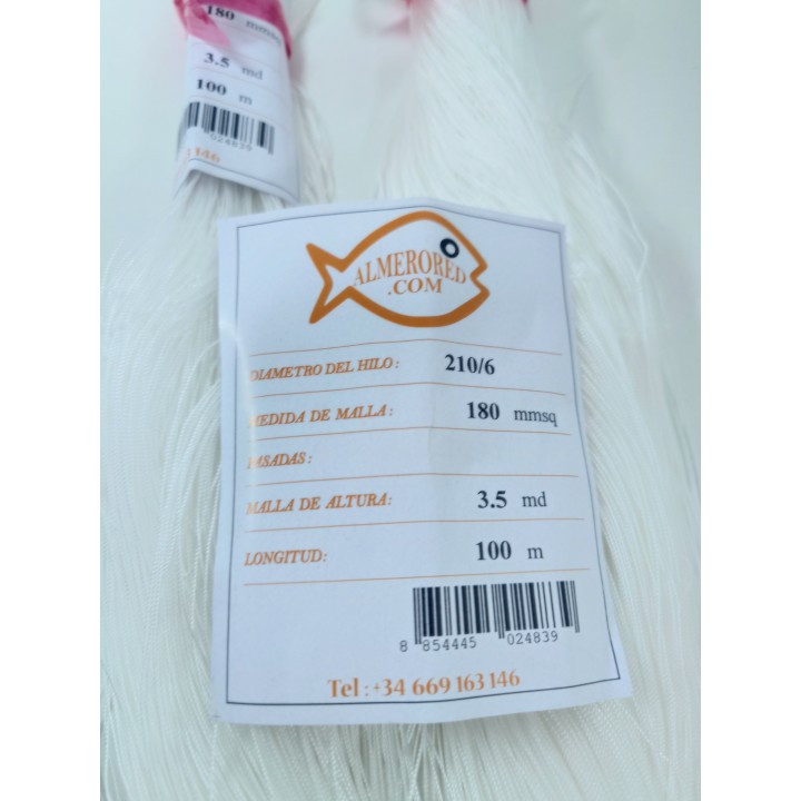 Coppia albitani ALMERORED 210/6: maglia 180mmsq, 3.5md, 100mts