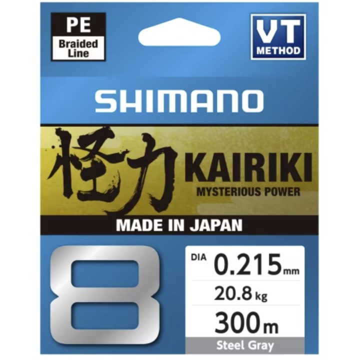 Hilo Trenzado 8 hebras de shimano kairiki 8 Color STEEL GREY