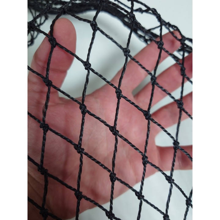 Filet en polyéthylène noir 25 mm x 25 mm - Idéal pour les parcs d'envol et d'oiseaux