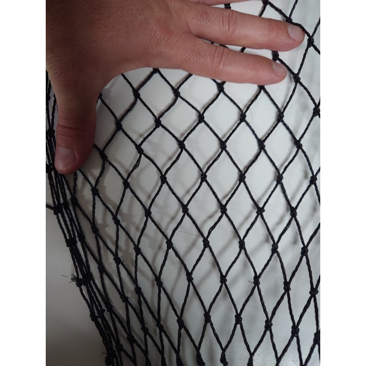 Filet en polyéthylène noir 25 mm x 25 mm - Idéal pour les parcs d'envol et d'oiseaux