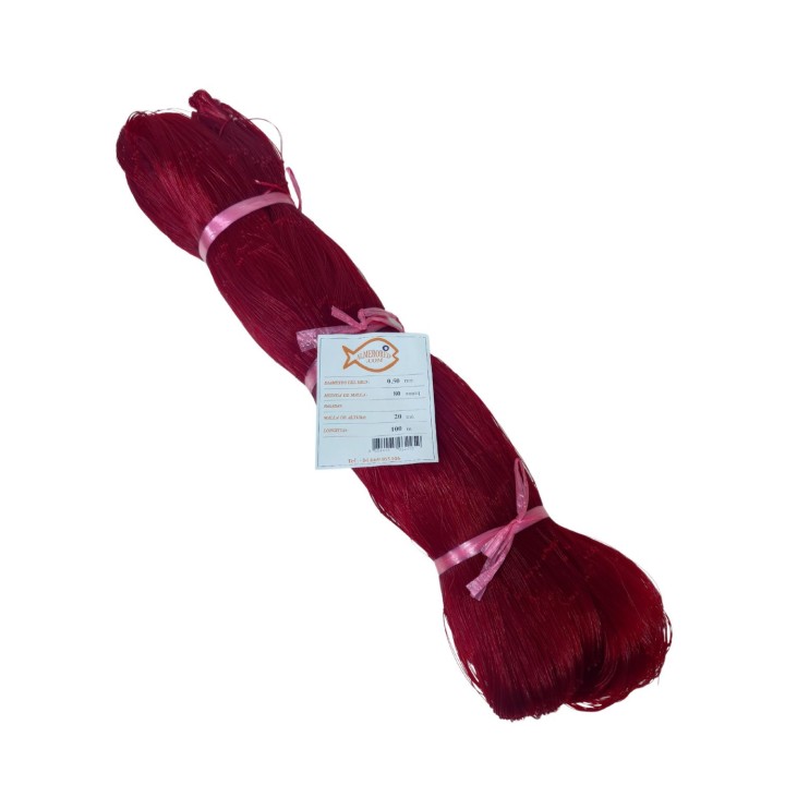 Réseau monofilament 0.50mm pour les pièces détachées3.20m) x 100m - Rouge
