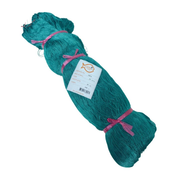 Multifilament Nylon Net 210/4 - Half Mesh 33mm, White or Green